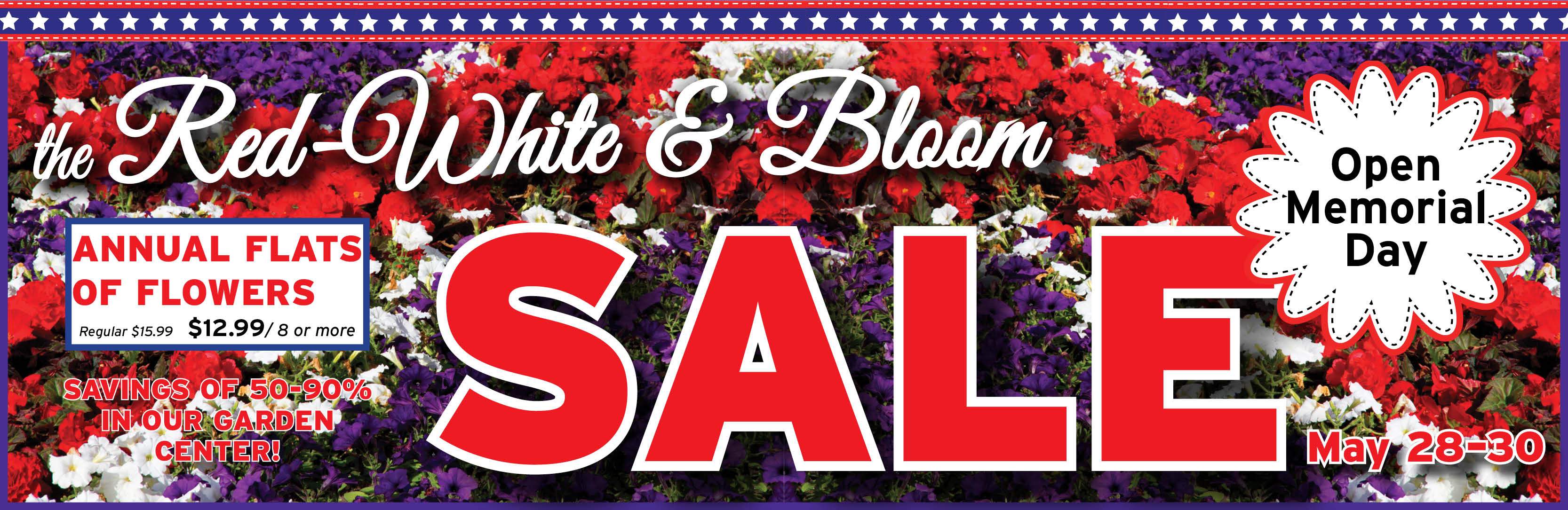 Red White and Bloom Sale