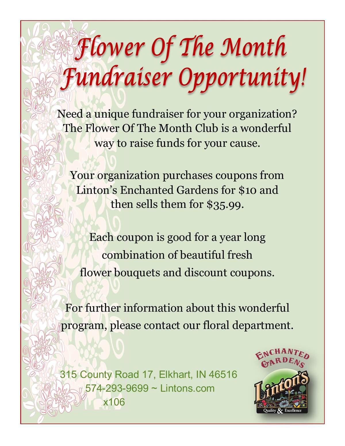 Flower of the Month Poster 2025