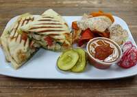 Chicken Caprese Flatbread Sandwich